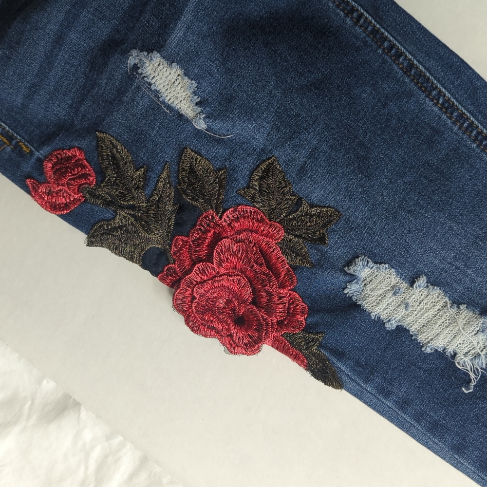 Boom Boom Jeans With Rose Applique View 5
